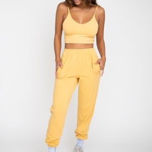 SKATIE salty blonde jagger sweatpants in sunshine